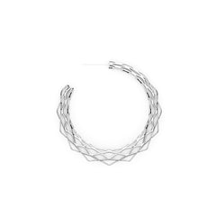 The GRID Earrings | Halo | Platinum Sterling