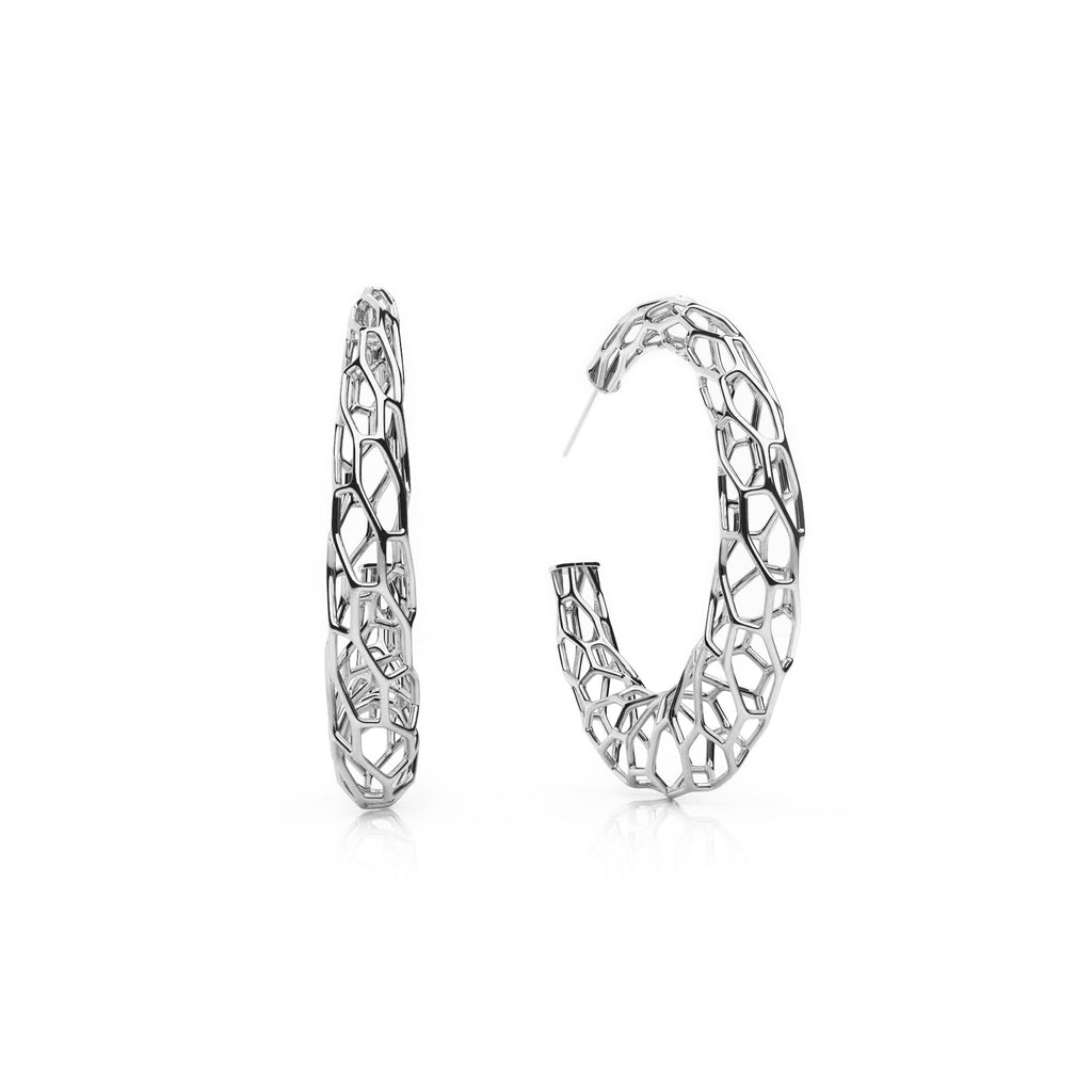 The HIVE Earrings | Halo | Platinum Sterling