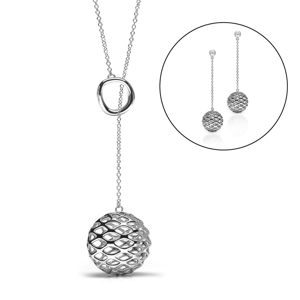 The GRID Lariat Set | Platinum Sterling