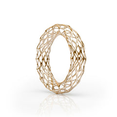 The GRID Bangle | Double Slim | 14k Gold Sterling