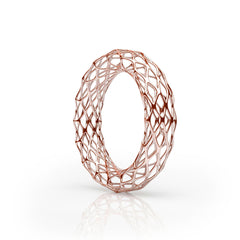The GRID Bangle | Double Slim | 14k Rose Gold Sterling