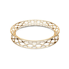 The GRID Bangle | Flared | 18k Gold Sterling