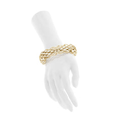 The GRID Bangle | Double Slim | 14k Gold Sterling