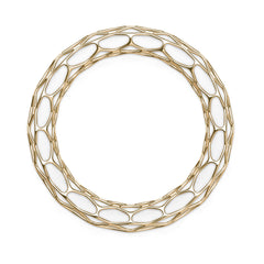 The GRID Bangle | Double Slim | 14k Gold Sterling