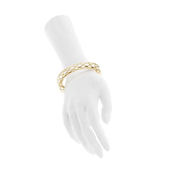 The GRID Bangle | Flared | 18k Gold Sterling