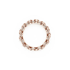 The GRID Ring | Double Slim | 14k Rose Gold Sterling