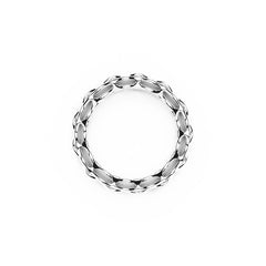 The GRID Ring | Double Slim | Platinum Sterling