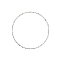 The GRID Bangle Slim Wave in 3D Printed Platinum Finished 925 Sterling SIlver