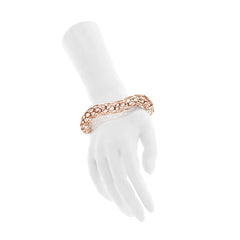 The HIVE Bangle | Double Wave | 14k Rose Gold Sterling