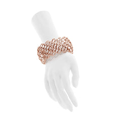 The HIVE Bangle | Double Wide | 14k Rose Gold Sterling