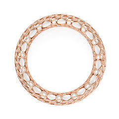 The HIVE Bangle | Double Wide | 14k Rose Gold Sterling