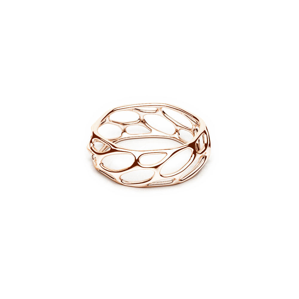 The HIVE Ring | Slim | 14k Rose Gold Sterling