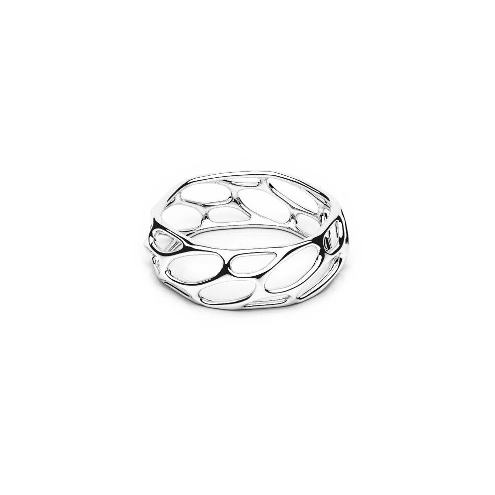 The HIVE Ring | Slim | Platinum Sterling
