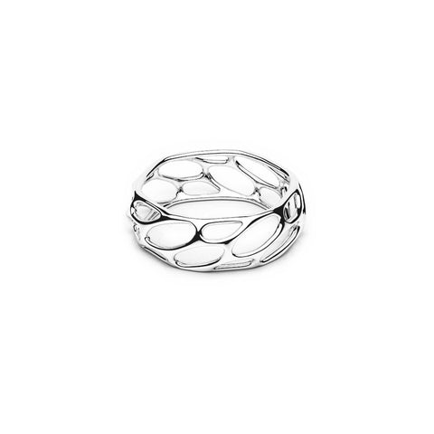 The HIVE Ring | Slim | Platinum Sterling