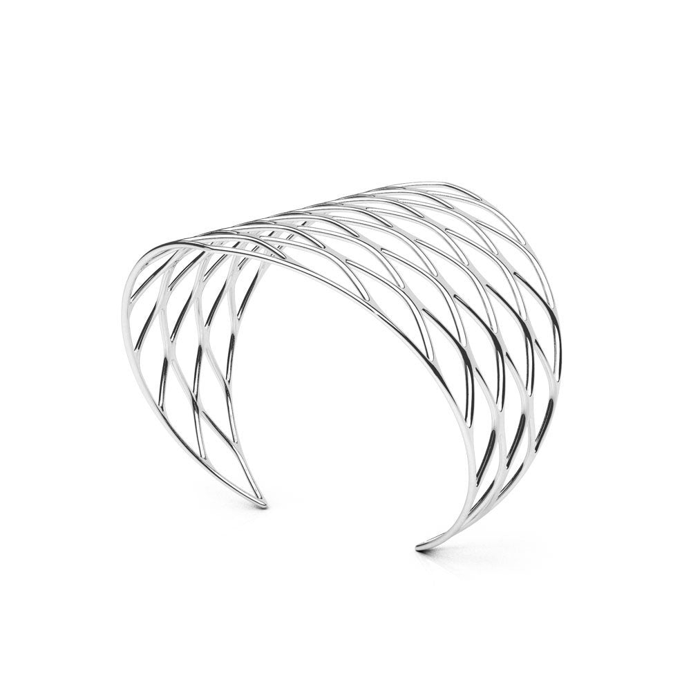 The GRID Cuff | VOGUE | Platinum Sterling