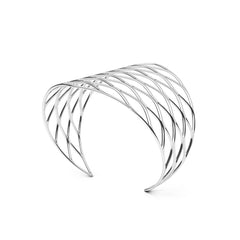 The GRID Cuff | VOGUE | Platinum Sterling