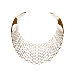 The GRID Necklace | Bib | 14k Gold Sterling