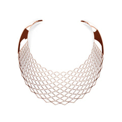 The GRID Necklace | Bib | 14k Rose Gold Sterling