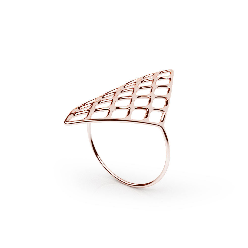 The GRID Ring | VOGUE | 14k Rose Gold Sterling
