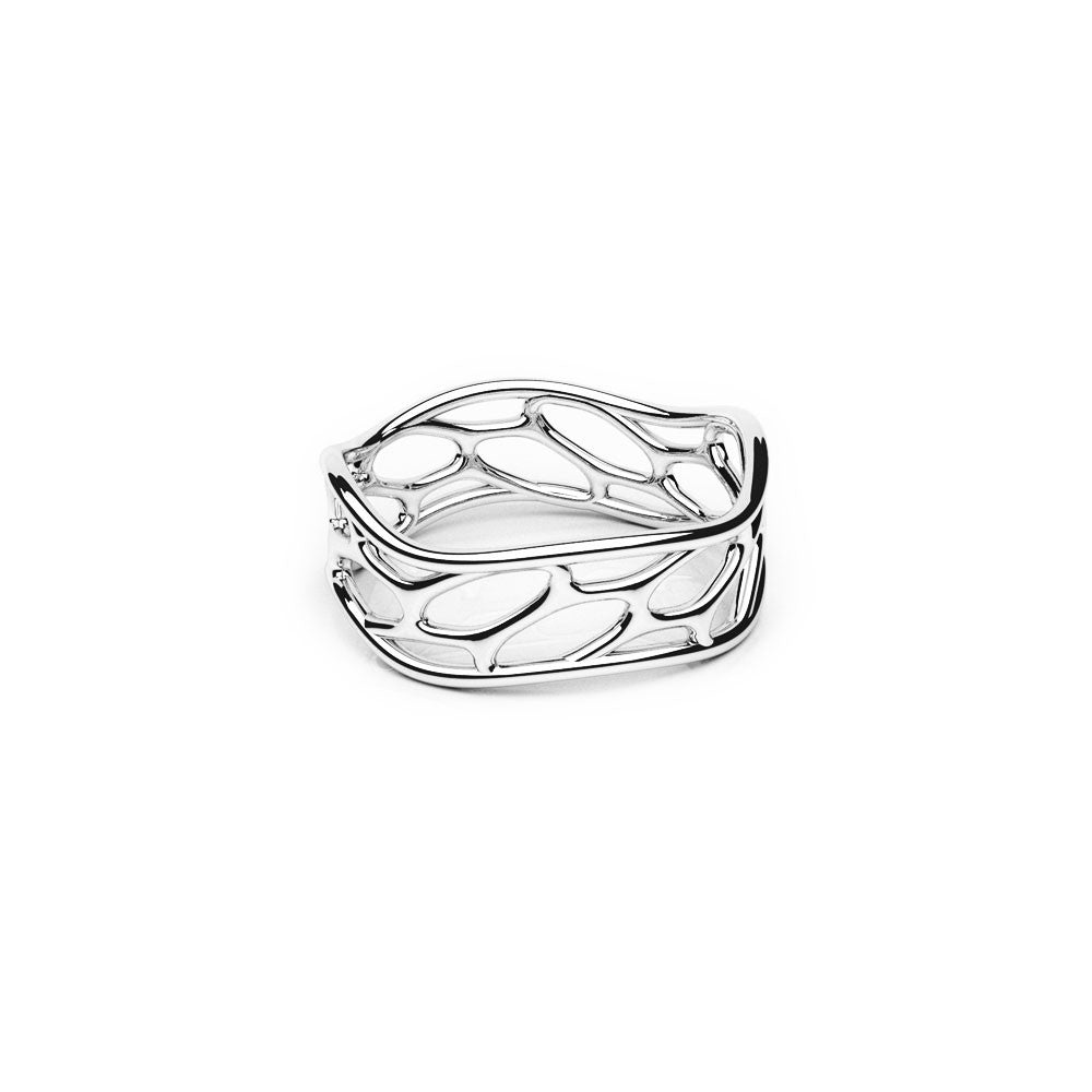 The HIVE Ring | Wave | Platinum Sterling