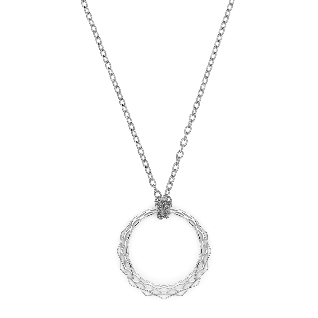 The HALO GRID Necklace |  Loop | Platinum Sterling