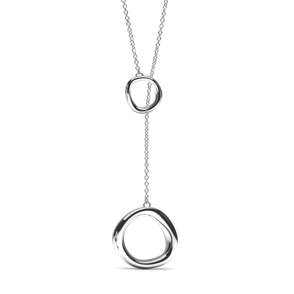 The FLOW Lariat Necklace | Platinum Sterling