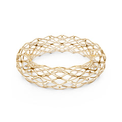 The GRID Bangle | Double Slim | 14k Gold Sterling