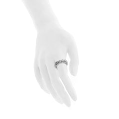 The GRID Ring | Double Slim | Platinum Sterling
