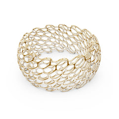 The HIVE Bangle | Double Wide | 14k Gold Sterling