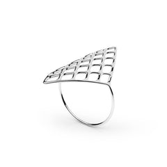 The GRID Ring | VOGUE | Platinum Sterling