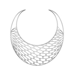 The HIVE Necklace | Bib | Platinum Sterling