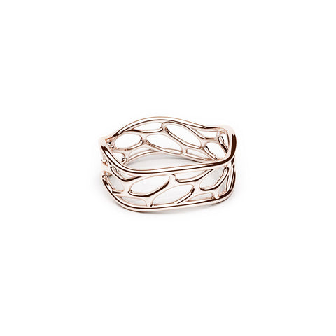 The HIVE Ring | Wave | 14k Rose Gold Sterling