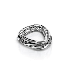 The ZAHA Bangle | 14k Solid White Gold